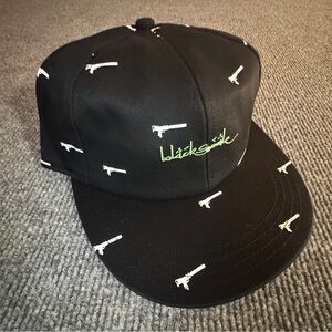 Black Scale Black and White Cap